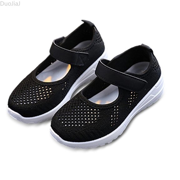 DuoJiaJ Girls Fashion Casual Sneakers Breathable Lightweight Sports Shoes For Kids Outdoor Play And Daily Wear Girls Sneakers Size 11,Black