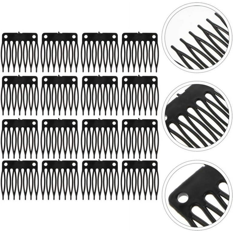 Beaupretty 200 pcs invisible wire human hair clip wig clips to secure wig  no sew wig snap clips DIY snap-comb wig accessories clips kids wig clip in
