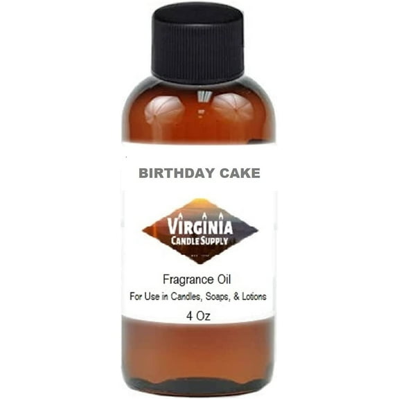 Birthday Cake Fragrance Oil 4 oz Bottle for Candle Making, Soap Making, Tart Making, Room Sprays, Lotions, Car Fresheners, Slime, Bath Bombs, Warmers