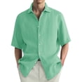 thumbnail image 2 of Hawaiian Shirt For Men, Men's Vintage Button Down Bowling Shirts Short Sleeve Summer Beach Shirt 2XL, 2 of 4