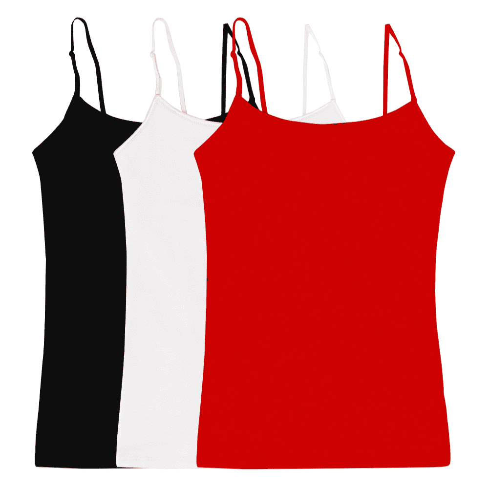 Undershirt Women Cotton Vest Top with Built in Bra Shelf Spaghetti Adjustable Shoulder Strap CARCOS Womens Camisole with Built in Shelf Bra