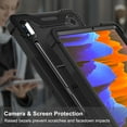 thumbnail image 4 of Dteck Galaxy Tab S7 Case, Heavy Duty Three Layer Rugged Shockproof Case Kickstand Protective Cover for Samsung Galaxy Tab S7 11 inch 2020 Tablet SM-T870/T875/T876, Black, 4 of 8
