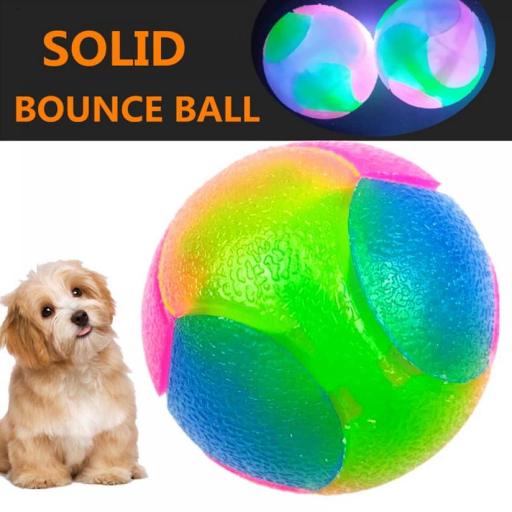 LED Light up Dog Balls Flashing Elastic Ball LED Molar Ball Glowing ...