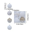 thumbnail image 3 of Btomtd 4pcs 3.15"/8cm Flocked Christmas Ball Ornaments, Glitter Enhanced Velvet Christmas Balls, Plastic Hanging Tree Decor for Holiday, White, 3 of 6