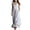 *Gray, variant on ClodeEU Women's V Neck Half Button Striped Sleeveless Maxi Dress with Pockets,Casual Loose A-Line Summer Swing Dress Black,Women's Plus L