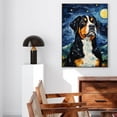 thumbnail image 3 of Greater Swiss Mountain Dog Art Canvas, Starry Night Van Gogh Oil Painting Art Print Poster Wall Decor Inspired Pomeranian Dog Pet Family Friend Peace, 3 of 4
