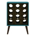 thumbnail image 4 of Manhattan Comfort Lund 12 Bottle Wine Rack Cabinet in Aqua and Brown, 4 of 6