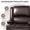 thumbnail image 5 of Power Reclining Loveseat for Home Theater & RV, Wall-Hugger Design with USB Charging, Storage Console, Removable Armrests & Double Cushions, Faux Leather Brown, 5 of 8