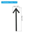 thumbnail image 2 of Unique Bargains 6.3' Self Stick Arrow Sign, 2 Pack Acrylic Directional Sign Sticker Self-Adhesive Black, 2 of 6