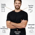 thumbnail image 5 of Classic Fit Crew Neck Plain Tees, Men’s Cotton T-Shirts Comfortable Casual Everyday T-Shirts, Lightweight Daily Wear for Men ( Black, Small ), 5 of 6