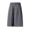 thumbnail image 5 of WIZUTIZ Men's Athletic Shorts Summer Cool Feel Elastic Waist Wide Leg Sports Five-Point Bottoms Twill Breathable Drawstring Relaxed Fit for Casual Outdoor Daily Wear Mens Fashion, 5 of 6