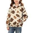 thumbnail image 2 of Yutgune Unisex Kids Cow Print Hoodie, Long Sleeve Graphic Pullover Sweatshirt with Pocket, Sizes 3-13 Years, 2 of 7