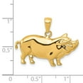 thumbnail image 2 of DewberryDiamonds 14k Yellow Gold Pot Belly Pig Pendant Animal Jewelry Charm, 2 of 5