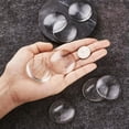 thumbnail image 2 of U8MO 100/200pcs Flatback Transparent Clear Glass Domed Cabochons Cover Findings Round-34.5~35mm,50pcs, 2 of 9