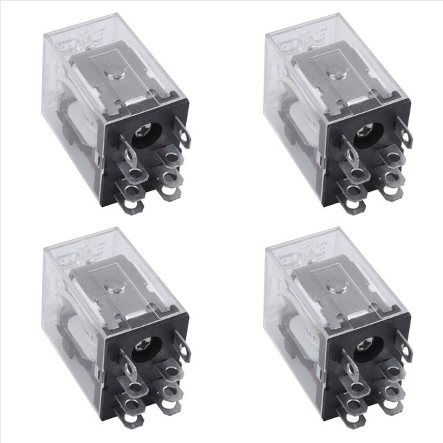 4X DC 12V Bobina 10A 240VAC 28VDC DPDT Rele Electromagnetico JQX-13F2Z