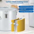 thumbnail image 3 of BeesClover Seau à Graisse pour Friteuse 8 Gal, Seau d'Huile pour Friteuse avec Couvercle, Caddy d'Élimination d'Huile avec Revêtement Antirouille, Pot Filtrant d'Huile en Acier au Carbone Enduit avec Base à Roulettes, 3 of 8
