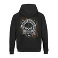 thumbnail image 2 of Harley-Davidson Men's Ghoulish Skull Pullover Cotton-Blend Hoodie, Black (S), Harley Davidson, 2 of 2
