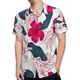 thumbnail image 4 of High Quality Hawaiian Shirts for Men Short Sleeve Aloha Beach Shirt Floral Summer Casual Button Down Shirts Blouses RKW265, 4 of 7