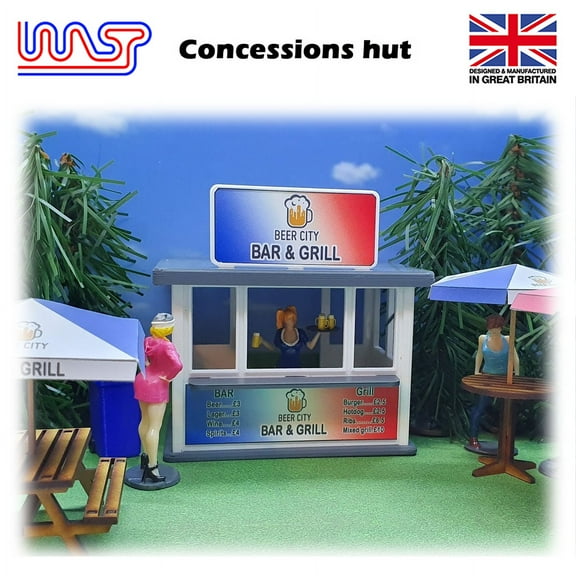 Slot Car Scenery Track Side Concessions Hut No 4 New 1:32 Scale WASP