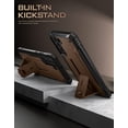 thumbnail image 5 of Poetic Revolution Case for Samsung Galaxy S22 5G 6.2 inch, Built-in Screen Protector Work with Fingerprint ID, Full Body Rugged Shockproof Protective Cover Case with Kickstand, Brown, 5 of 6