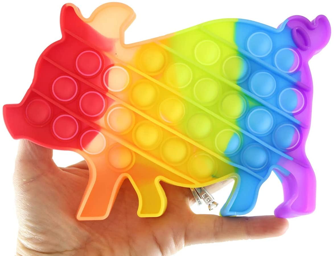 All 4 Large Dog Bubble Pop Fidget Toy - Silicone Push Poke Bubble Wrap  Fidget Toy - Press Bubbles to Pop the Bubbles - Bubble Popper Sensory  Stress