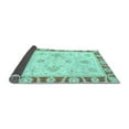 thumbnail image 2 of Ahgly Company Indoor Round Oriental Light Blue Modern Area Rugs, 6' Round, 2 of 4