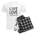 thumbnail image 6 of CafePress - Live Love Triathlon Men's Light Pajamas - Men's Light Loose Fit Cotton Pajama Set, 6 of 7
