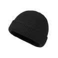 thumbnail image 2 of Hadanceo Winter Knitted Beanie Hat Casual Flanging Stretch Soft Warm Solid Color Autumn Winter Outdoor Skiing Cycling Women Men Unisex Skull Cap, 2 of 8