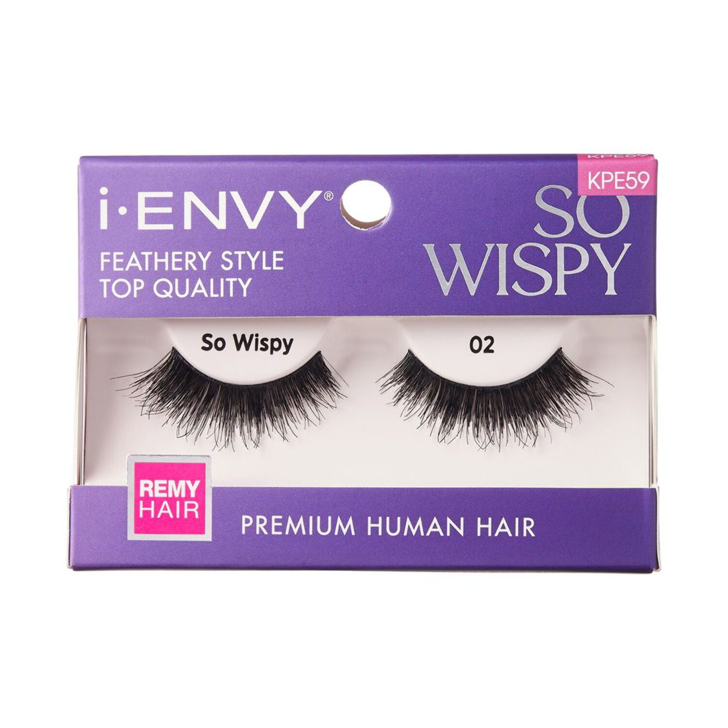 KISS i-ENVY So Wispy 07 Eyelashes, Premium Remy Human Hair