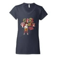 thumbnail image 2 of Wild Bobby Betty Boop Winking Girl Power Femenist Betty Boop Women’s Standard V-Neck Tee, Navy, Small, 2 of 5