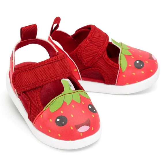 ikiki Strawberry Squeaky Toddler Sandals | Red