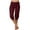 Wine, variant on Lenpel Capri Pants for Women High Waisted Drawstring Knee Length Tapered Lounge Sweatpants Casual Cropped Joggers with Pockets