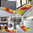 thumbnail image 2 of Colorful Rainbow Checkered Pattern Kitchen Rug Mat,Kitchen Runner Rugs Non Skid Washable,Decorative Kitchen Floor Mats for Kitchen,Sink,Laundry,17"X47", 2 of 5