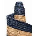 thumbnail image 5 of 2.6x15 Ft Navy Blue & Natural Jute Area Rug, Hand-Woven, Farmhouse Boho Style, Durable & Pet-Friendly Rug for Living Room, Dining Room, and Bedroom, 5 of 5