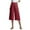 Red, variant on Wiyuqeen Women's Wide Leg Lounge Capri Pants Pockets Casual Lightweight Elastic High Waist Cropped Trousers Ladies Loose Flowy Solid Cotton Linen Slacks