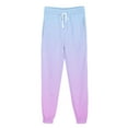thumbnail image 5 of Fartey Gradient Sweatpants for Women Elastic Waist Drawstring Lounge Athletic Pants Casual Comfy Warm Fleece Jogger Sweatpant with Pockets Hot Pink M, 5 of 5