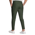 thumbnail image 4 of OOOUM Stretch Golf Pants for Men High Waisted Straight Leg Dress pants with Pockets Slim Fit Casual Work pants Army Green XXXXXXL, 4 of 6