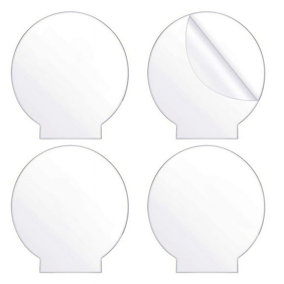 4Pcs Clear Acrylic Sheet Round Panel Thick (4mm) Plastic Acrylic Board for LED Light Base,Sign,DIY Display Projects