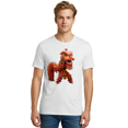 thumbnail image 2 of Chinese-Lion-Dance Mens Graphic Tee, 100% Cotton, Casual Summer Wear BAA296, 2 of 2