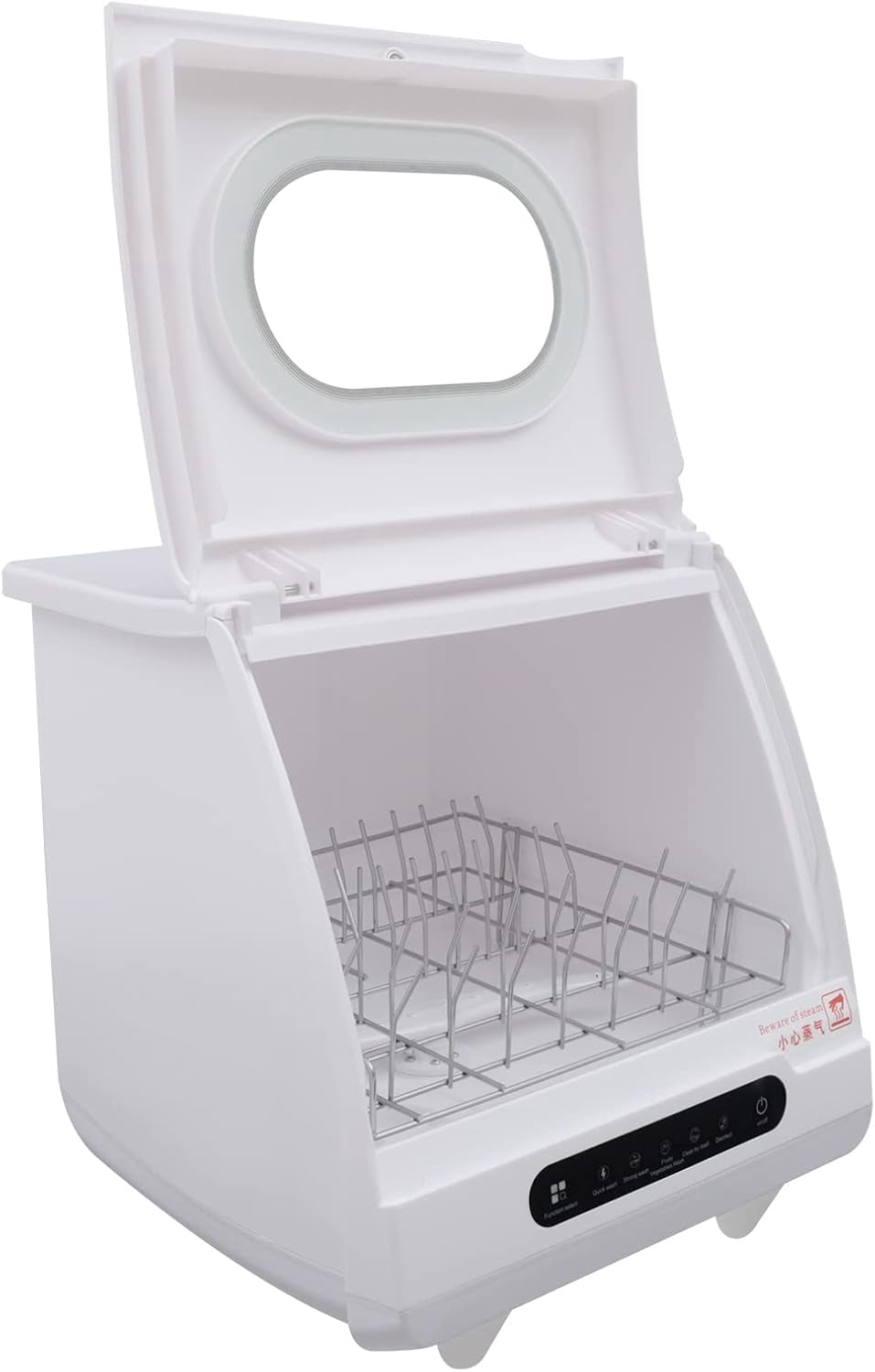 1200W Compact Dish Washing Machine Mini Portable Countertop Dishwasher with 5 Washing Programs, One-Button Start Intelligence Dishwashers for Apartments, Dorms, RVs, 40x40x45cm
