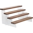 thumbnail image 1 of Acrylic Wooden Display Rack 4 Tier Display Stand Riser Organizer for Figures Model, 1 of 8