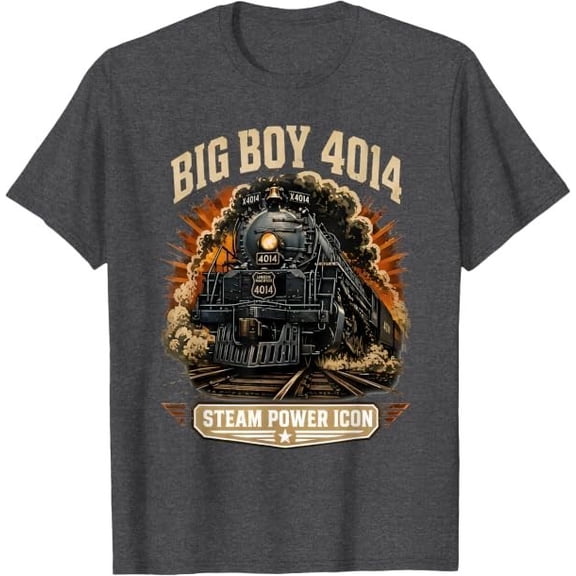 Big Boy 4014 Steam Engine Locomotive Train Vintage Railroad T-Shirt