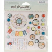 My Minds Eye Cut & Paste Presh Decorative Brads 24/Pkg - Noted