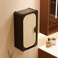 thumbnail image 7 of Qiopertar Waterproof Toilet Paper Holder, Wall Mounted Tissue Storage Box with Shelf, Large Capacity Bathroom Toilet Paper Dispenser for Kitchen Bedroom RV Office, Black, 7 of 7