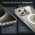 thumbnail image 5 of JETech Magnetic Case for iPhone 15 Pro 6.1-Inch Compatible with MagSafe Wireless Charging, Shockproof Phone Bumper Cover, Anti-Scratch Clear Back (Natural Titanium), 5 of 7