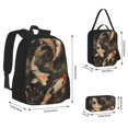 thumbnail image 2 of Honeii Koi Fish Tranquility Print School Backpack Bookbag Set-with Lunch Bag & Pencil Case Elementary School Bag Primary School Backpack With Lunch Bag, 2 of 7