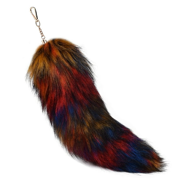 Practical Foxes Tail Keychain Sturdy Plush Keyring Charm Pendant Special Gifts for Trendy Women Ladies Daily Use