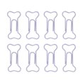 thumbnail image 4 of 30Pcs Fancy Paperclips Bone Shape Plastic Covered Wire Multi Purpose Cute Paper Clips for Notebook Scrapbook Bookmark Purple, 4 of 8