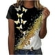 thumbnail image 1 of Blusa suelta con cuello redondo y manga corta para mujer a la moda para adultos Pompotops  hfajkhk127755, 1 of 5