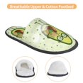 thumbnail image 3 of Balery Avocado with Glasses Pantuflas de Casa de Felpa Silenciosas con Diseño Estampado, Zapatillas Cómodas Antideslizantes de Algodón para Interior-Medium, 3 of 8